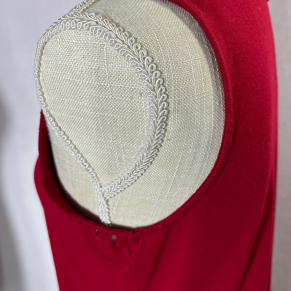 “Talbots” Seasonal Christmas Style Red Tank Shirt - Picture 6 of 15